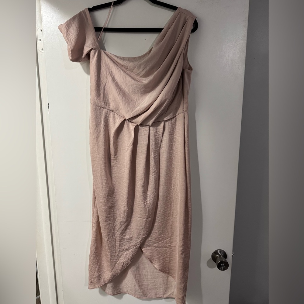 ASOS One Shoulder Blush Dress
